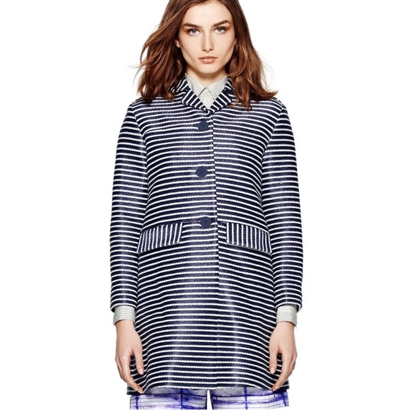 Tory Burch - Striped Raffia “Eliana” Coat size XS